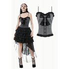 Darkinlove Women's Punk Bowknot Pinstripes Tank Top