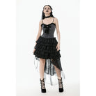 Darkinlove Women's Punk Bowknot Pinstripes Tank Top