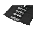 Darkinlove Women's Punk Buckle Strap Mesh Splice Long Sleeved Top
