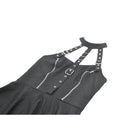 Darkinlove Women's Punk Buckle Straps Zippers Halter Dress