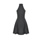 Darkinlove Women's Punk Buckle Straps Zippers Halter Dress