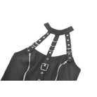Darkinlove Women's Punk Buckle Straps Zippers Halter Dress