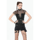 Darkinlove Women's Punk Buckle-up Side Zip Chained Belt