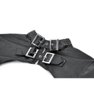 Darkinlove Women's Punk Buckle-up Strap Zip Cape