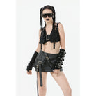 Darkinlove Women's Punk Buckle Utility Vest