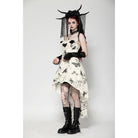 Darkinlove Women's Punk Butterfly Embroidered High/Low Honeymoon Dress