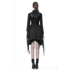 Darkinlove Women's Punk Chiffon Sleeveless Hollowed Chest Irregular Hem Jackets