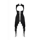 Darkinlove Women's Punk Chiffon Sleeveless Hollowed Chest Irregular Hem Jackets