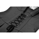Darkinlove Women's Punk Cobweb Mesh Splice Lace-up Sleeveless Dress