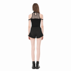 Darkinlove Women's Punk Cross Cutout Chained Halter Tank Top
