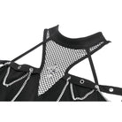 Darkinlove Women's Punk Cross Cutout Chained Halter Tank Top