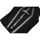 Darkinlove Women's Punk Cross Cutout Mock Neck Sleeveless Top