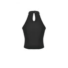 Darkinlove Women's Punk Cross Mesh Splice Halter Tank Top