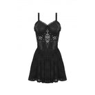 Darkinlove Women's Punk Cross Spider Mesh Slip Dress