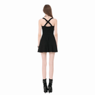 Darkinlove Women's Punk Cross Straps Cut-out Slip Dress