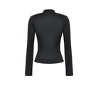 Darkinlove Women's Punk Cutout Plunging Shirt