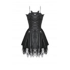Darkinlove Women's Punk Dark Demon Lacing-up Pleated Slip Dress
