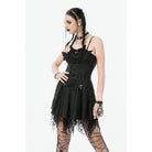 Darkinlove Women's Punk Dark Demon Lacing-up Pleated Slip Dress