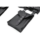 Darkinlove Women's Punk Eyelet Buckle Strap Zipper Belt with Pouches