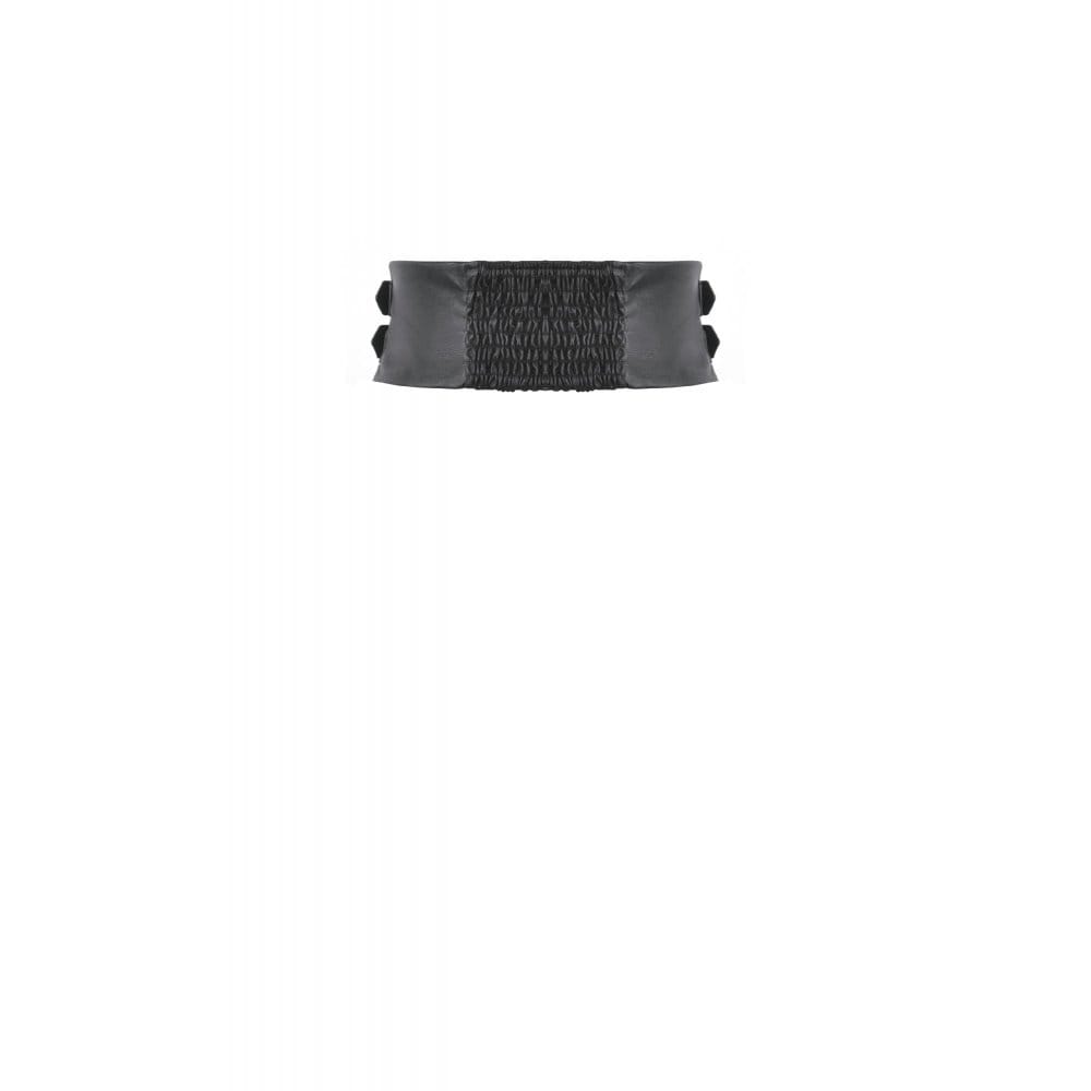 Darkinlove Women's Punk Eyelet Buckle Strap Zipper Belt with Pouches
