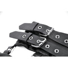 Darkinlove Women's Punk Eyelet Buckle Strap Zipper Belt with Pouches