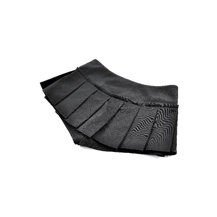Darkinlove Women's Punk Eyelet Buckle Strap Zipper Mini Pleated Shorts