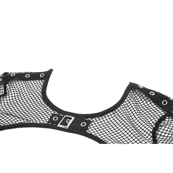 Mantella da donna in rete con occhielli in stile punk di Darkinlove