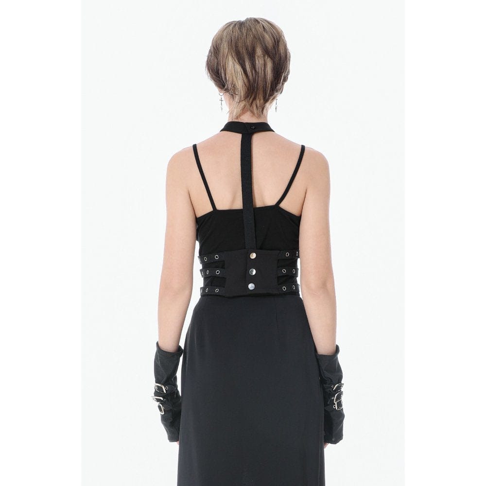 Darkinlove Women's Punk Eyelet D-ring Body Harness