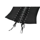 Darkinlove Women's Punk Eyelet Distressed Lace-up Zip Tank Top