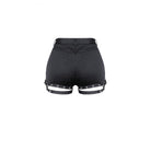 Darkinlove Women's Punk Eyelet Lace-up Cutout Shorts