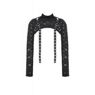 Darkinlove Women's Punk Eyelet Strap Ripped Cape
