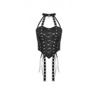 Darkinlove Women's Punk Eyelet Strap Ripped Tank Top
