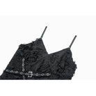 Darkinlove Women's Punk Eyelet Straps Irregular Hem Slip Dress