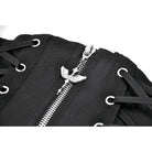 Darkinlove Women's Punk Eyelet Zip Balloon Shorts