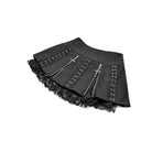 Darkinlove Women's Punk Floral Lace Patchwork Cross Zipper Mini Skirt