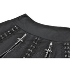 Darkinlove Women's Punk Floral Lace Patchwork Cross Zipper Mini Skirt