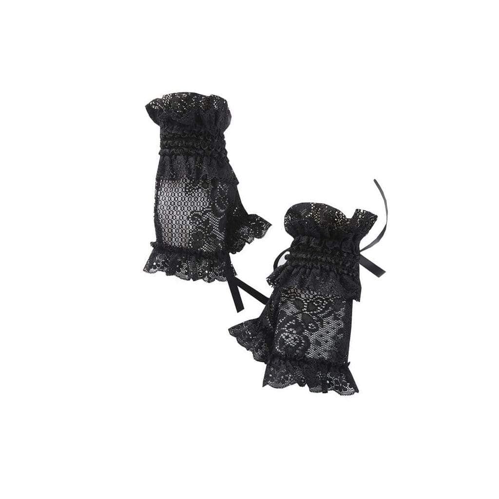 Darkinlove Women's Punk Goth Lace Fingerless Glove
