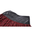Darkinlove Women's Punk High-waisted Buckle Plaid Skirt