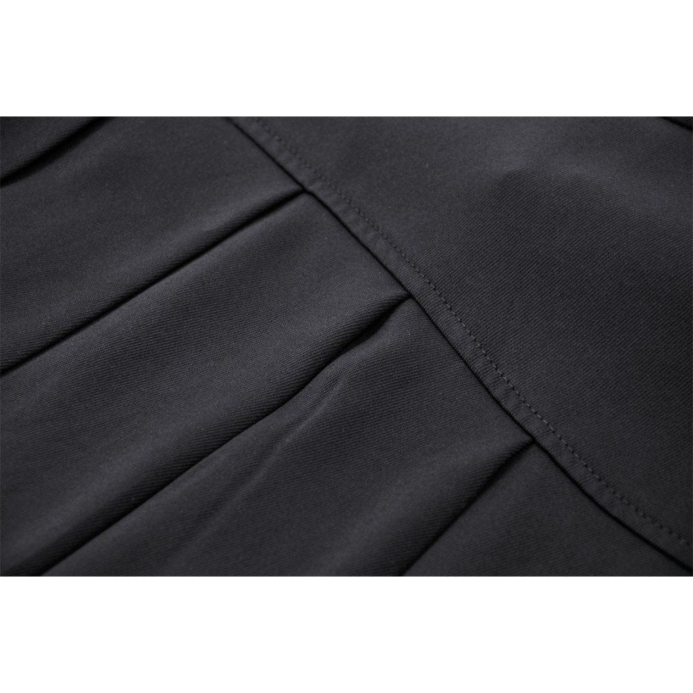 Darkinlove Women's Punk Irregular Buckle Pleated Bustier