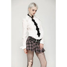 Darkinlove Women's Punk Irregular Faux Leather Necktie