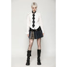 Darkinlove Women's Punk Irregular Faux Leather Necktie