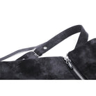 Darkinlove Women's Punk Irregular Faux Leather Splice Plaid Skirt