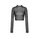 Darkinlove Women's Punk Irregular Mesh Sheer Top