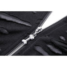 Darkinlove Women's Punk Irregular Ripped Vest with Hood