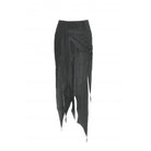 Darkinlove Damen Punk Unregelmäßiger Rüschenrock