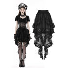 Darkinlove Women's Punk Irregular Ruffled Lace Skirt