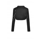 Darkinlove Women's Punk Irregular Short Jacket with Chain