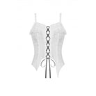Darkinlove Women's Punk Irregular Strappy Lace Tank Top