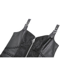 Darkinlove Women's Punk Jacquard Buckle Straps Zipper Vest
