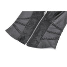 Darkinlove Women's Punk Jacquard Buckle Straps Zipper Vest
